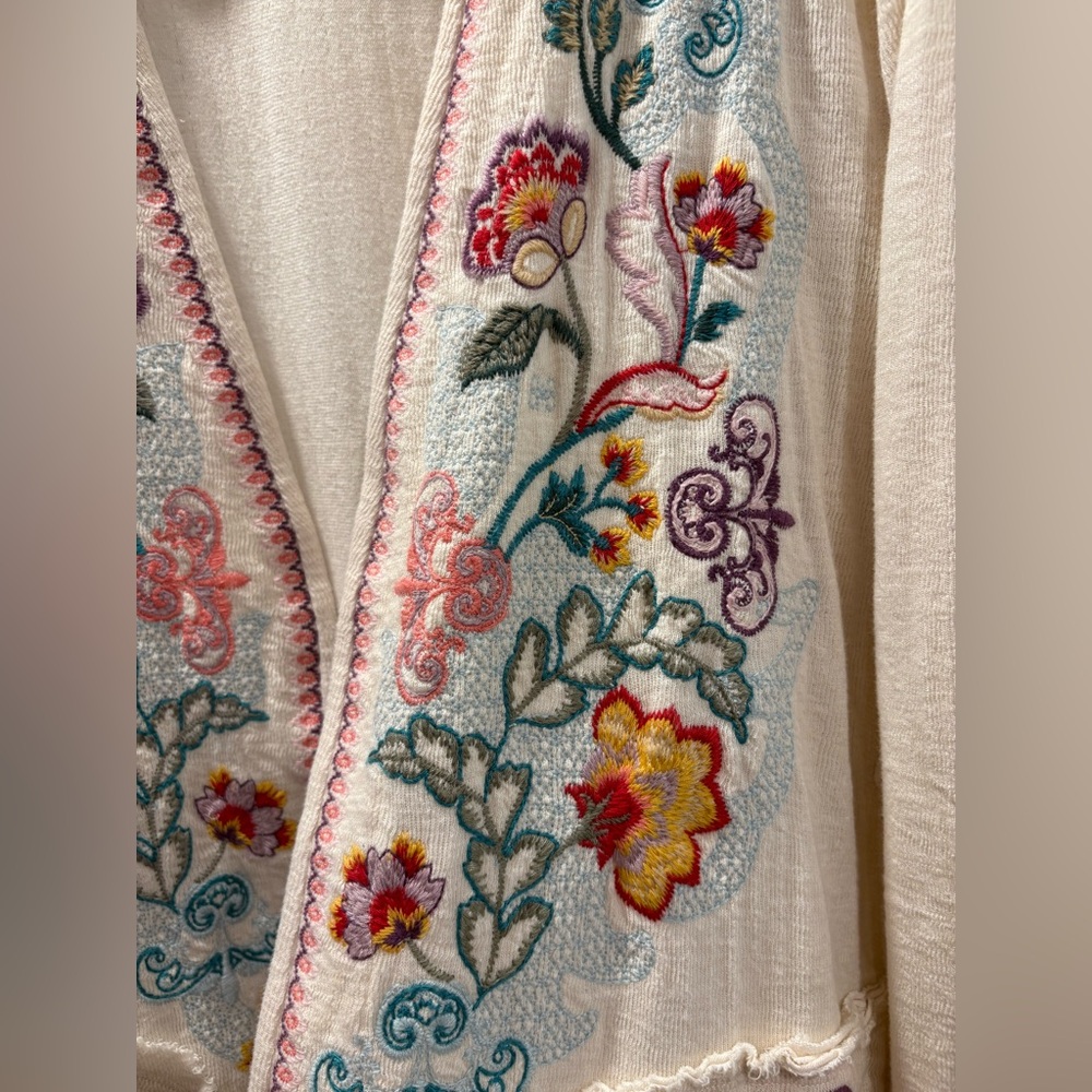 Johnny Was Biya Lola Cardigan Ecru - Picture 2 of 9